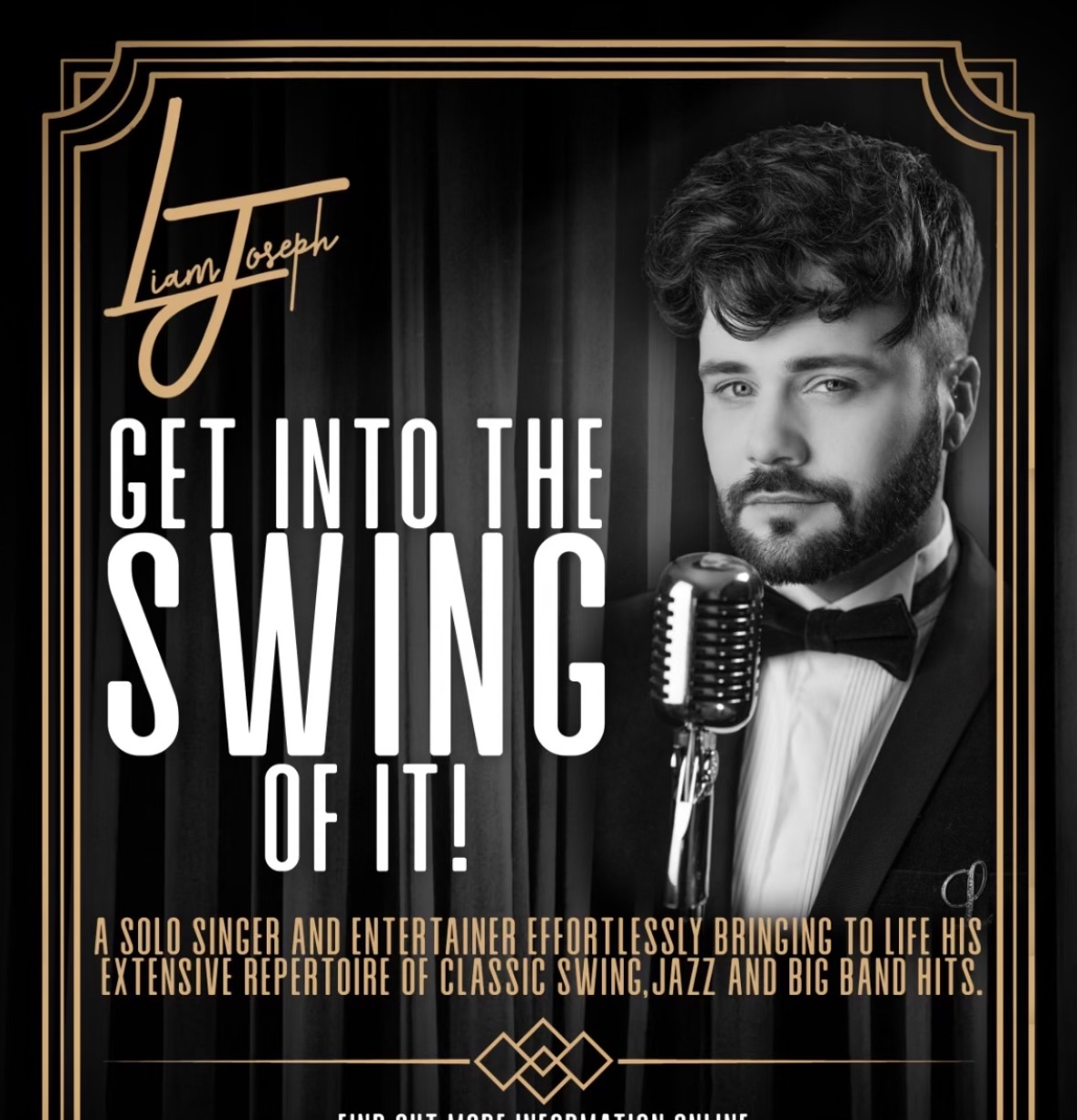 Swinging Sundays poster: Get Into the Swing of It, live swing singer at The Dog & Duck, Wokingham