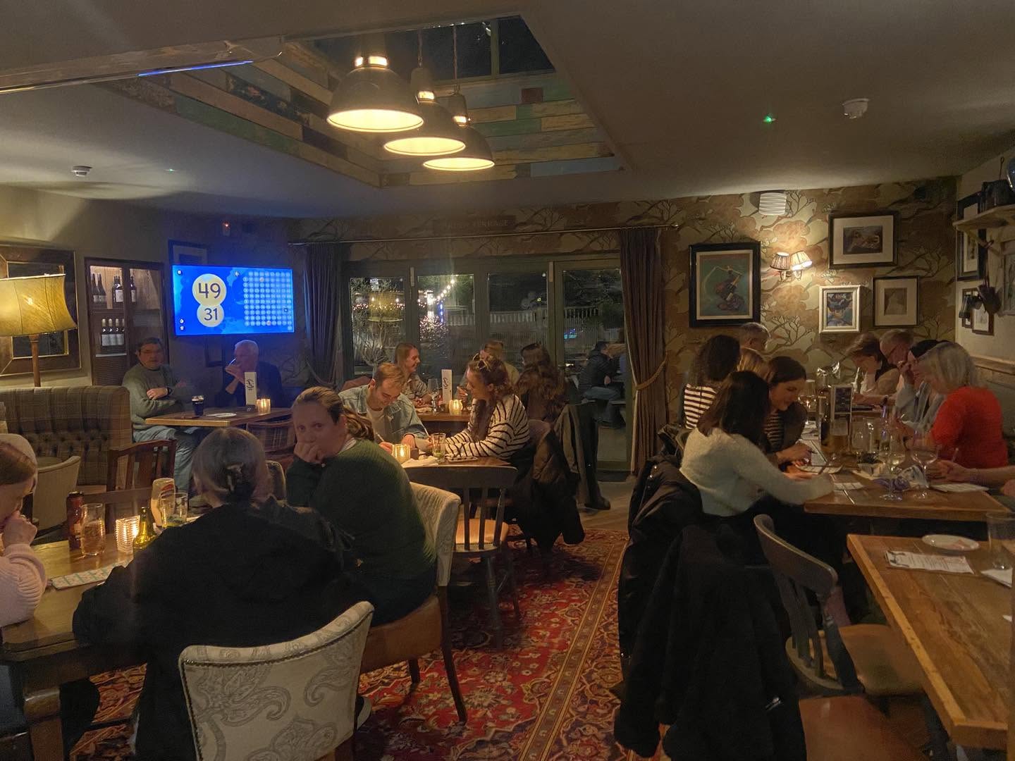 Fans watching live sport on the big screens at The Dog & Duck, Wokingham